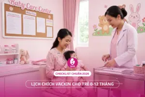 Lịch chích vacxin cho trẻ 0-12 tháng: Checklist chuẩn 2026