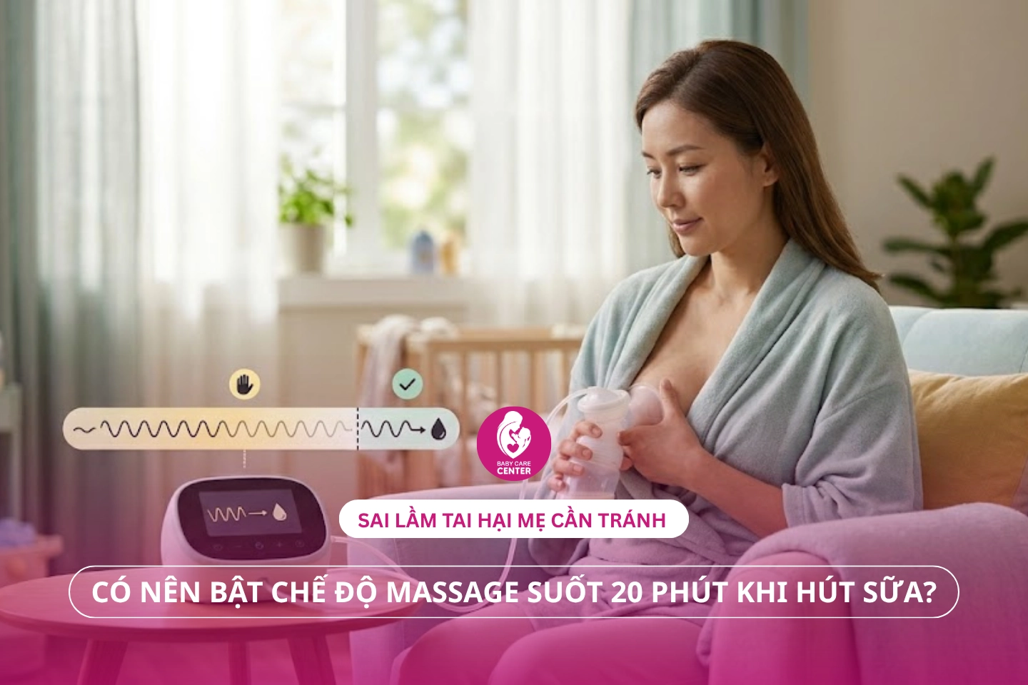 Có Nên Bật Chế Độ Massage Suốt 20 Phút Khi Hút Sữa? Sai Lầm Tai Hại Mẹ Cần Tránh