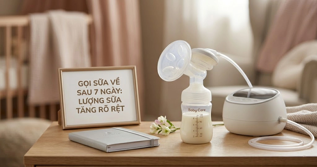Thay đổi lượng sữa mẹ sau 7 ngày kiên trì