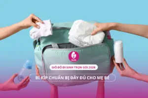 Giỏ đồ đi sinh trọn gói 2026: Bí kíp chuẩn bị đầy đủ cho mẹ bé