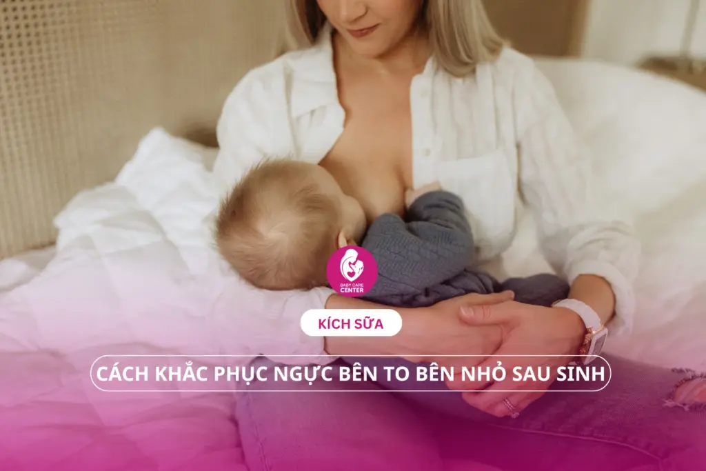 Kích sữa: Cách khắc phục ngực bên to bên nhỏ sau sinh