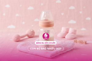 Bảng ml sữa cho bé chuẩn nhất: Con bú bao nhiêu đủ?